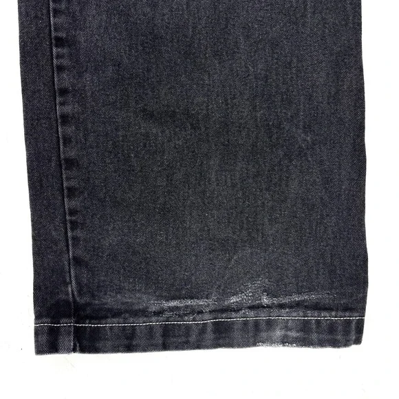 Vintage 90s JNCO Flame Jeans Black 28" Waist Baggy Wide Leg Crush City - Picture 7 of 15